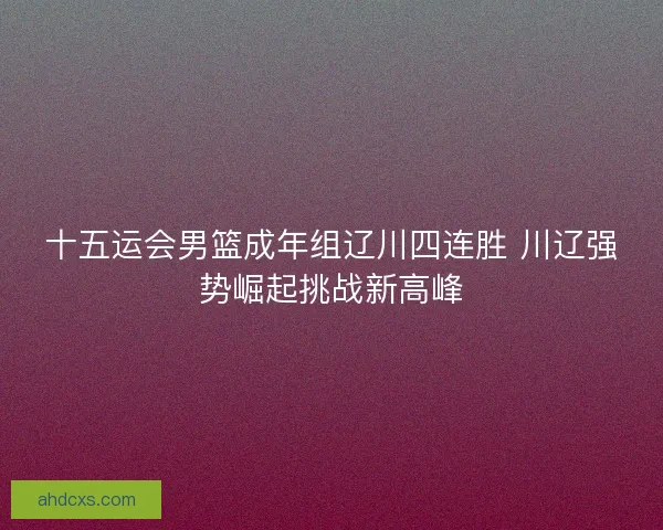 十五运会男篮成年组辽川四连胜 川辽强势崛起挑战新高峰