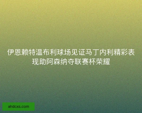 伊恩赖特温布利球场见证马丁内利精彩表现助阿森纳夺联赛杯荣耀